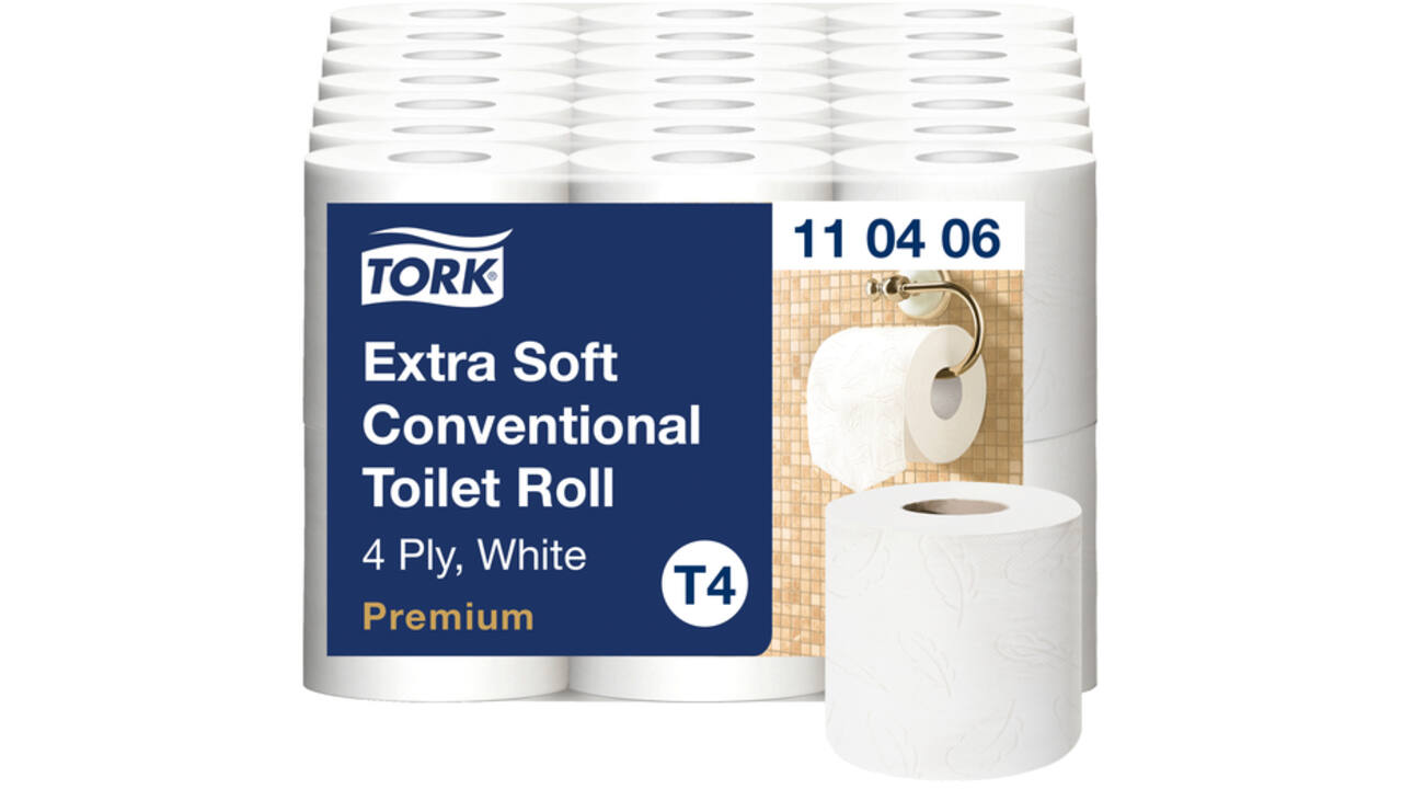 Toiletpapier Tork T4 premium extra zacht 4-laags 150 vel wit 110406