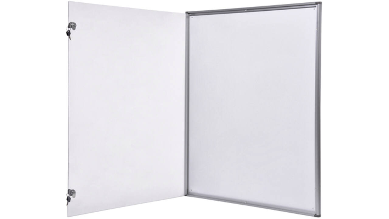 Binnenvitrine wand MAULextraslim whiteboard 9xA4 met slot