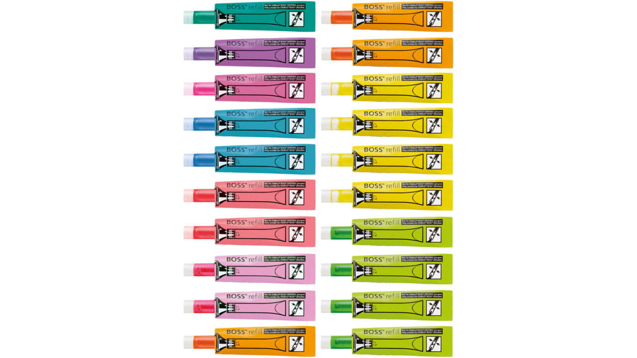 Markeerstiftinkt STABILO 070 assorti set à 20 stuks