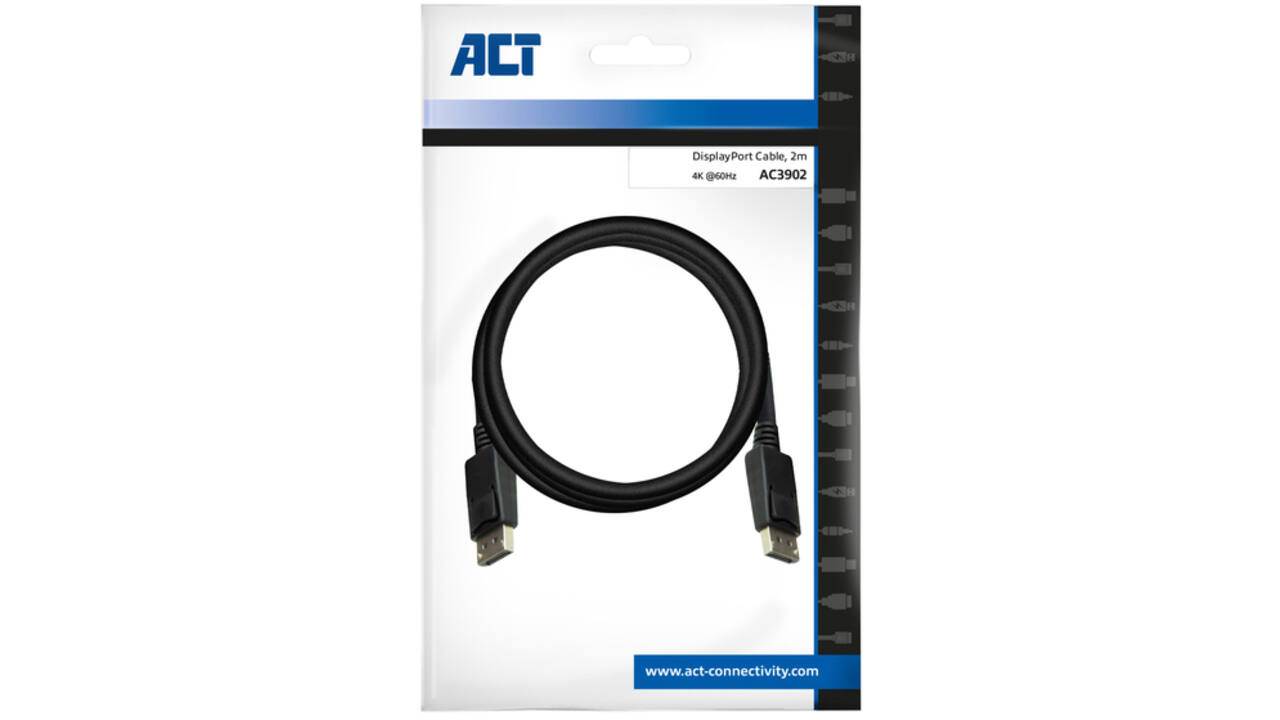 Kabel ACT DisplayPort 2 meter zwart