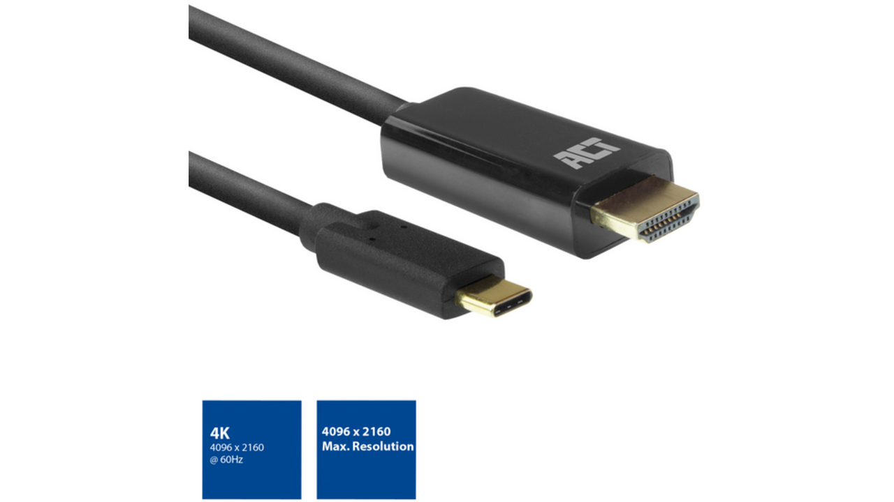 Kabel ACT USB-C naar HDMI 60Hz 2 meter