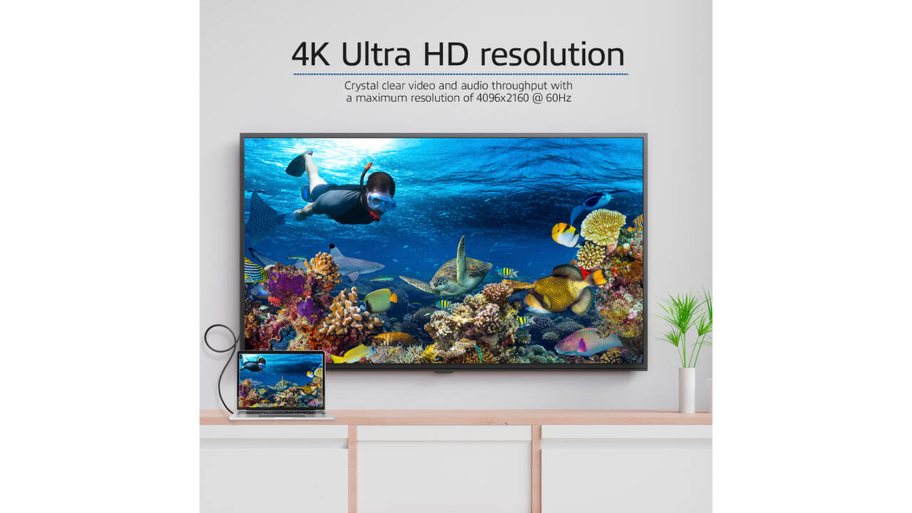 Kabel ACT USB-C naar HDMI 60Hz 2 meter