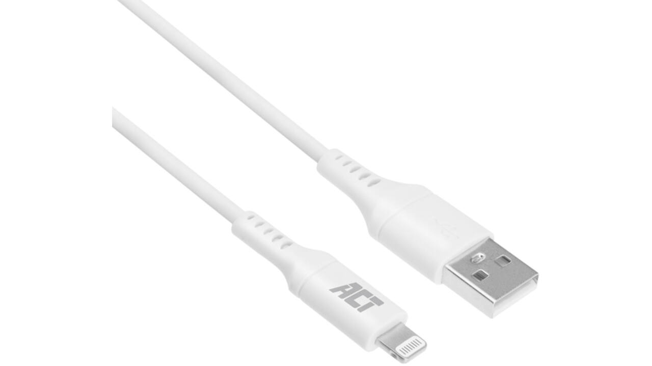 Kabel ACT USB 2.0 naar Lightning laad -en data 2 meter
