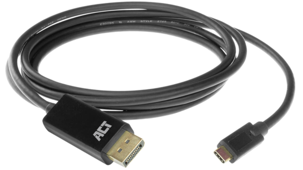 Kabel ACT USB-C naar Displayport 60Hz 2 meter
