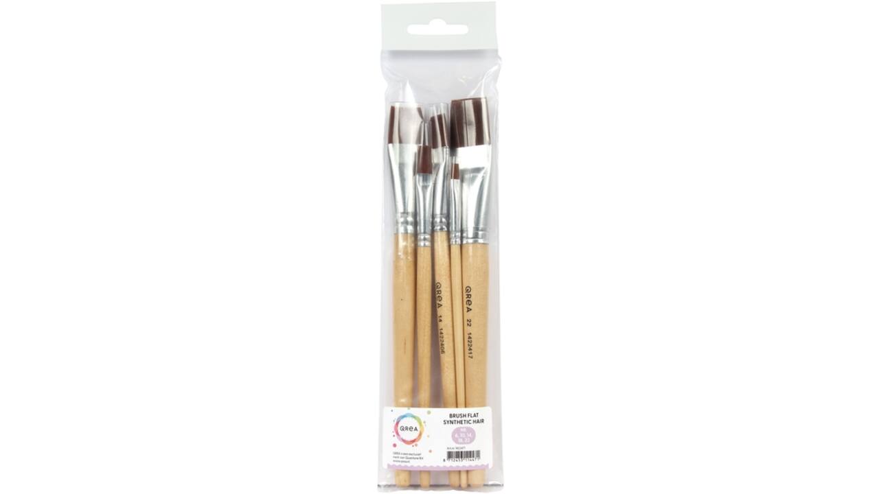 Kwast Qrea synthetisch set à 5 breedtes