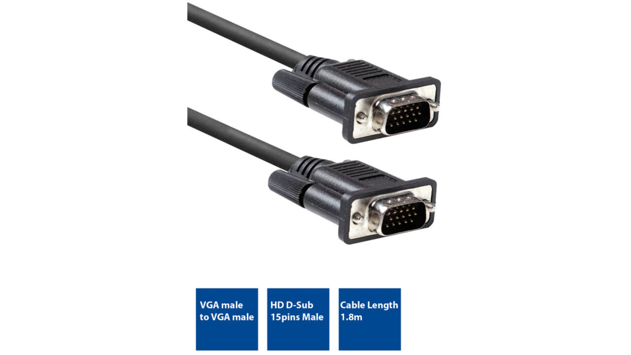 Kabel ACT VGA Monitor 1.8 meter