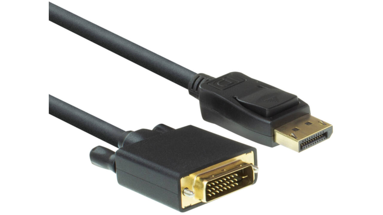 Kabel ACT DisplayPort naar DVI 1.8 meter zwart