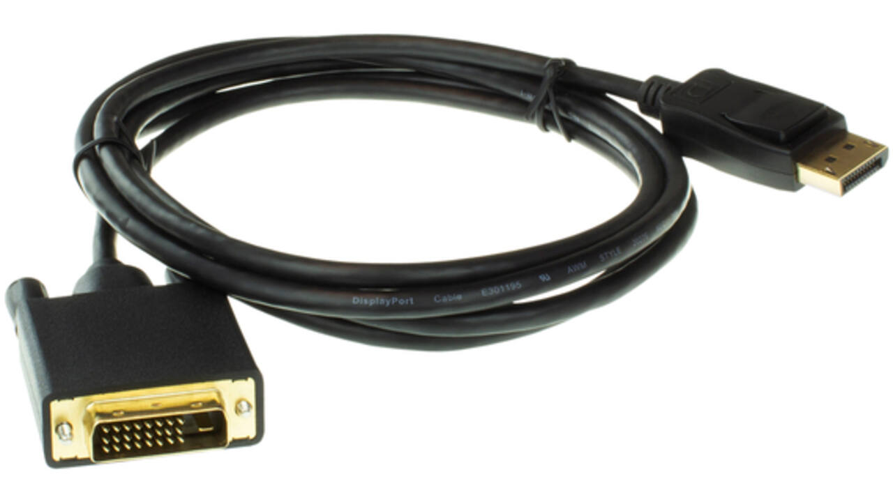 Kabel ACT DisplayPort naar DVI 1.8 meter zwart
