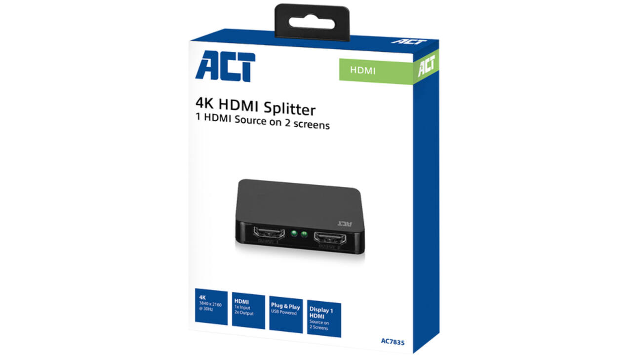 Splitter ACT 4K HDMI 1.4 2 poorts