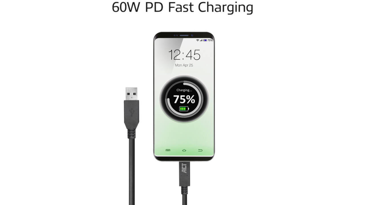 Kabel ACT USB A 3.2 naar USB-C 1 meter