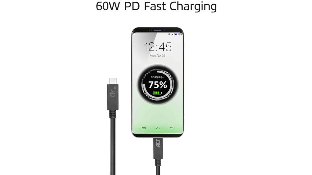 Kabel ACT USB 3.2 USB-C USB-IF gecertificeerd 1 meter