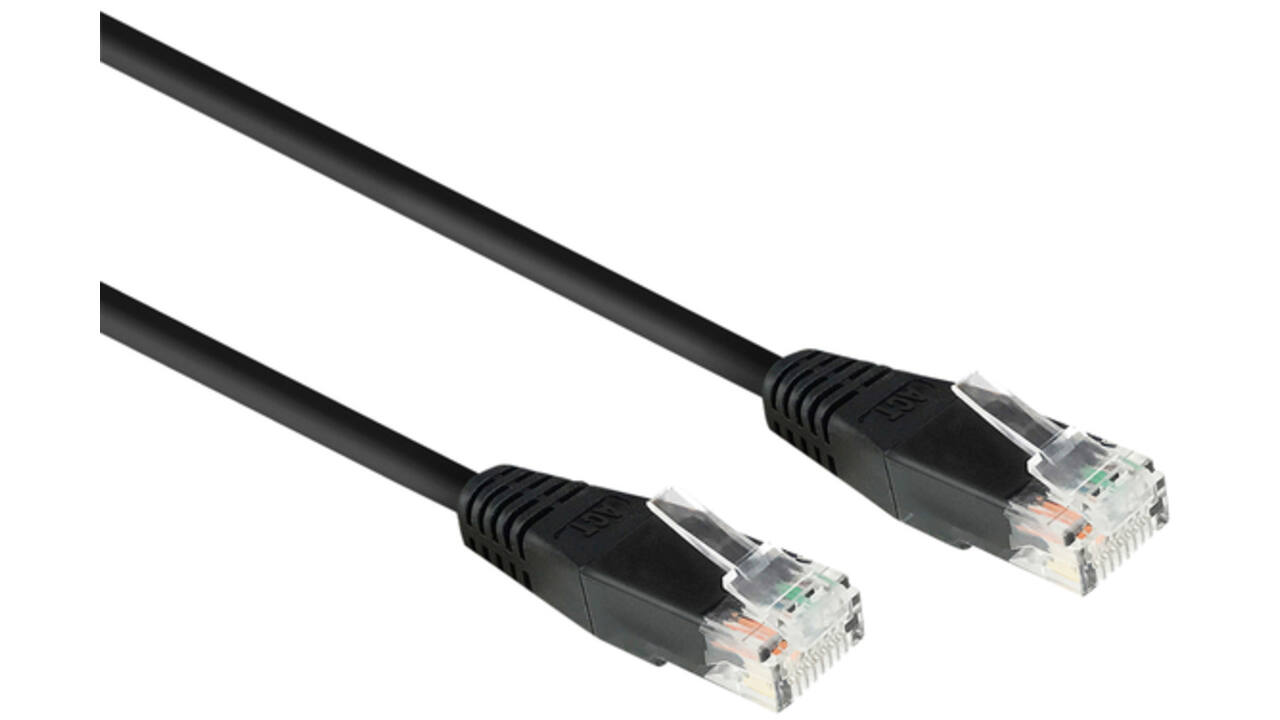 Kabel ACT CAT6 Network koper 2 meter zwart