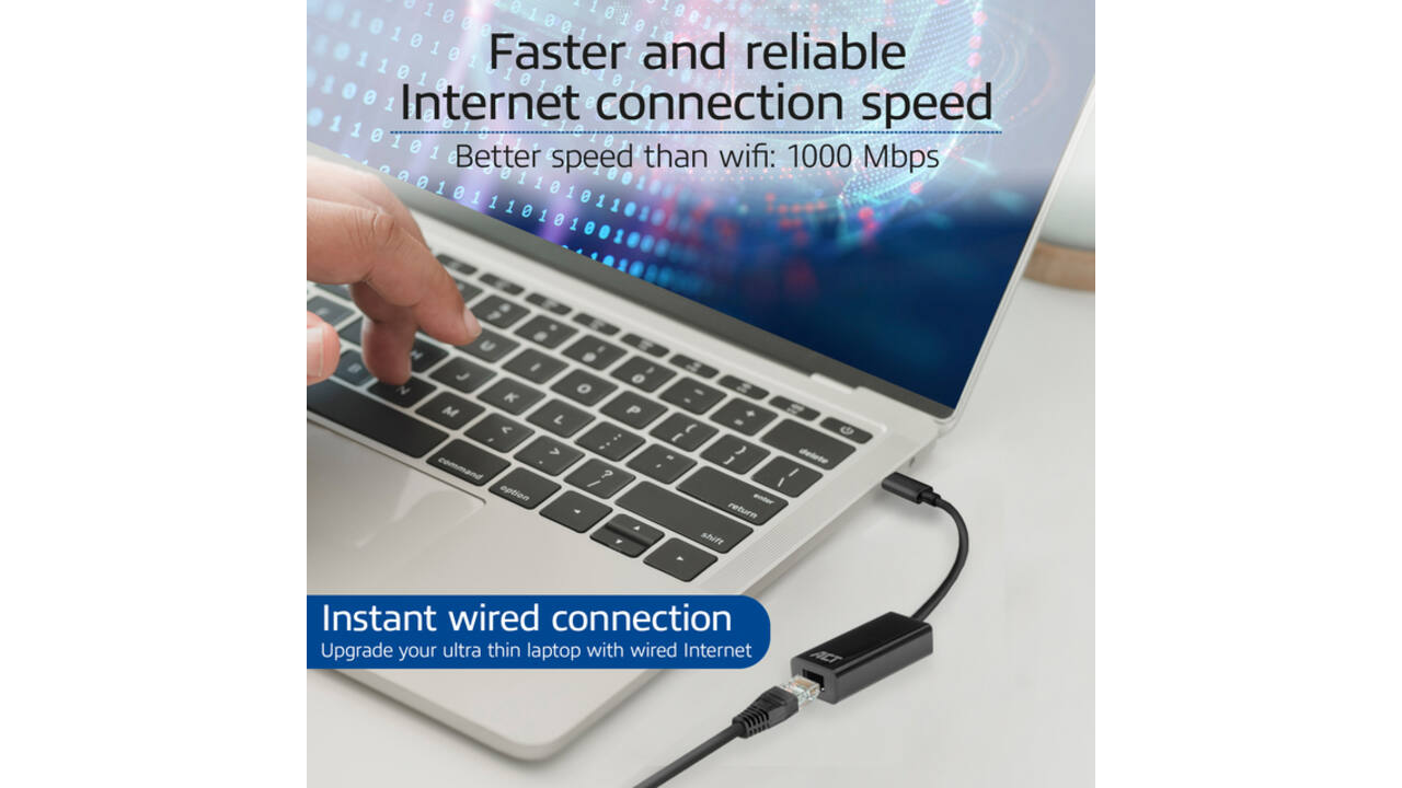 Adapter ACT USB-C naar Gigabit Ethernet