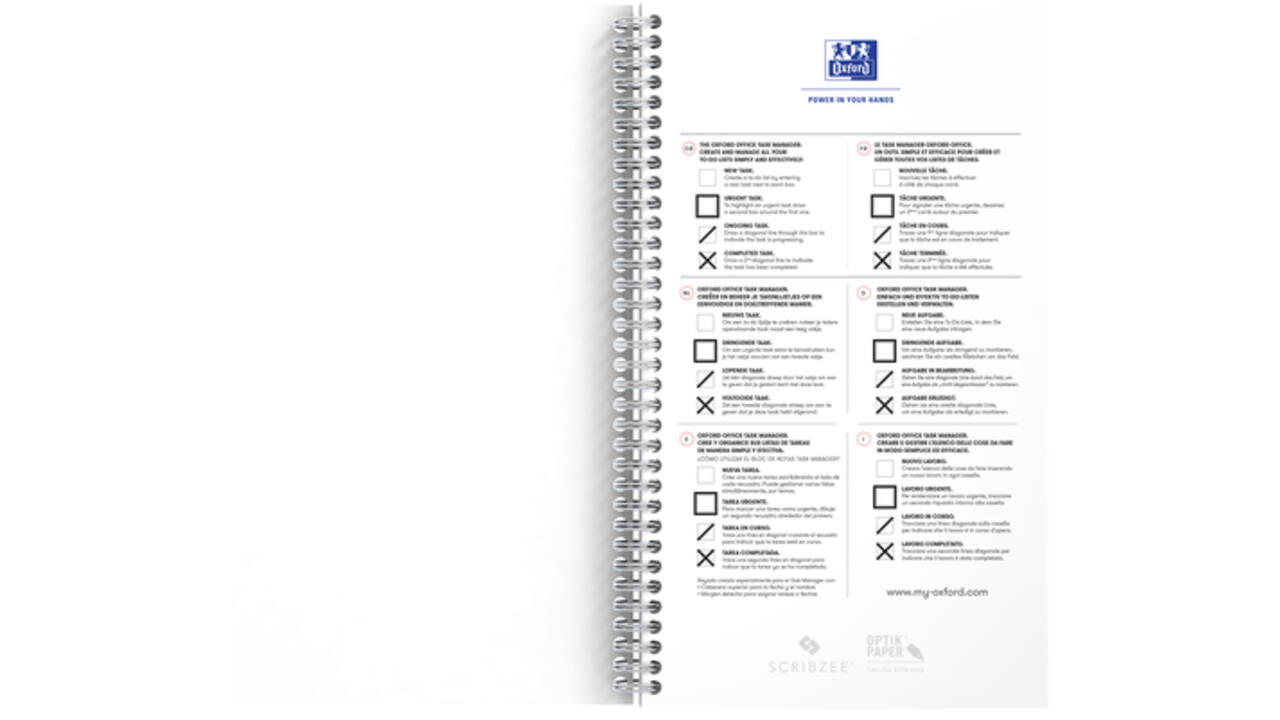 Task Manager Oxford 141x246 mm 115vel aqua