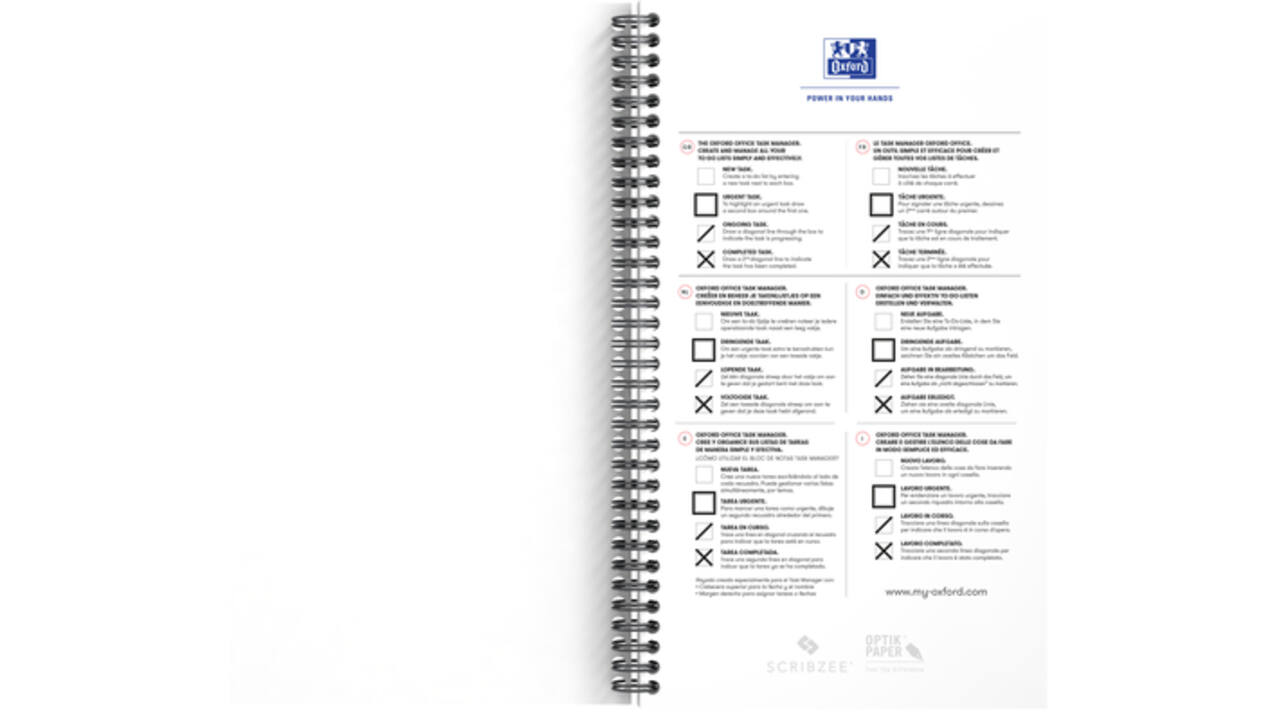 Task Manager Oxford 141x246 mm 115vel blauw