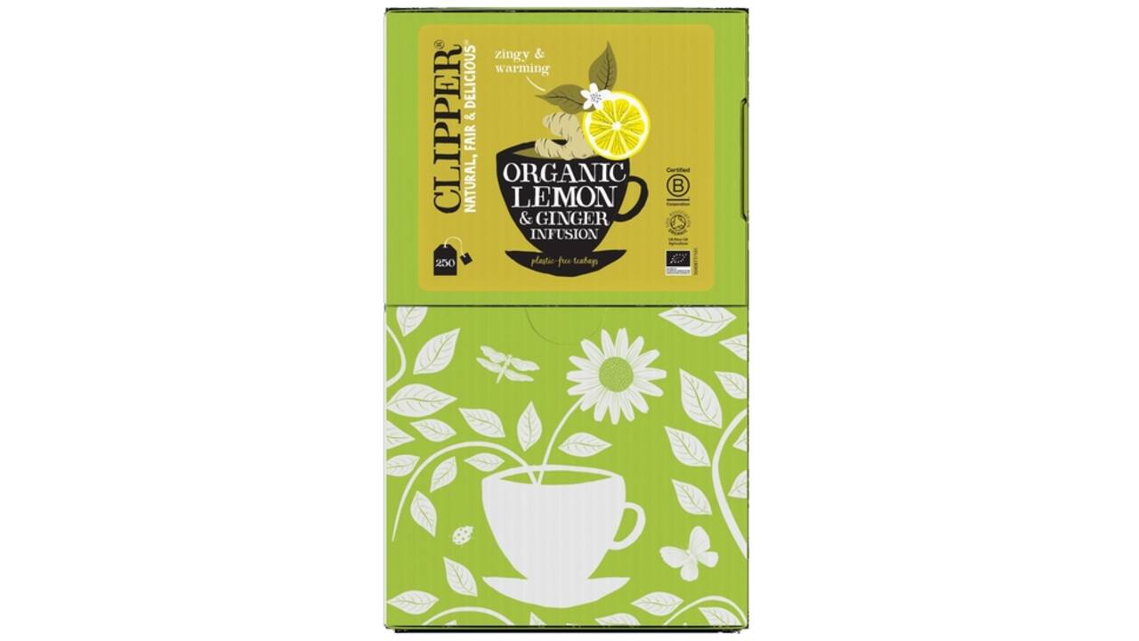 Thee Clipper infusion lemon & ginger bio 250 zakjes