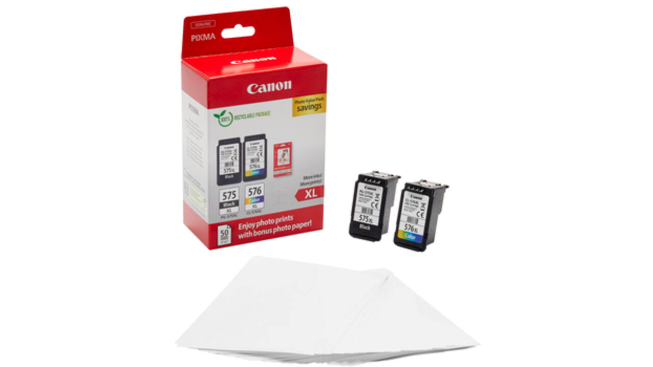 Inktcartridge Canon PG-575XL + CL-576XL zwart+kleur