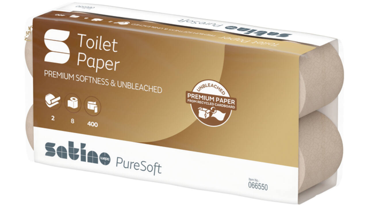 Toiletpapier Satino PureSoft MT1 2-laags 400vel naturel 066550