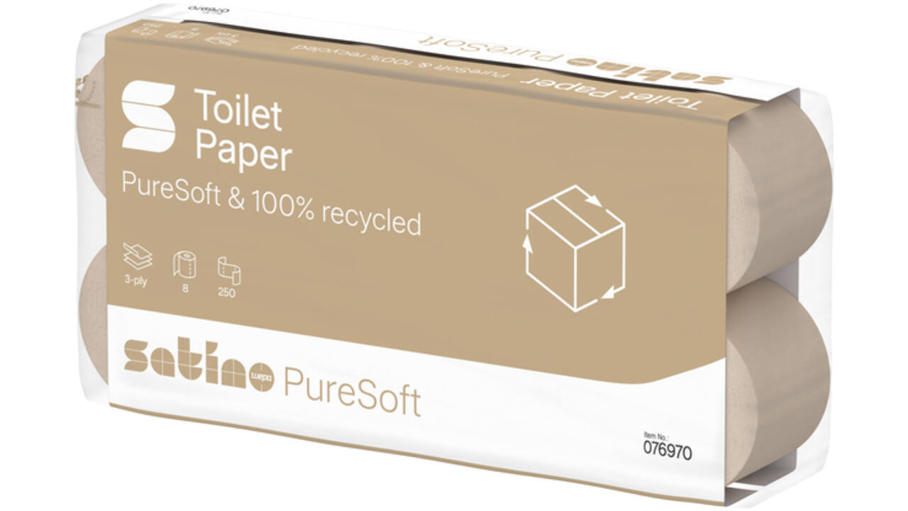 Toiletpapier Satino PureSoft MT1 3-laags 250vel naturel 076970