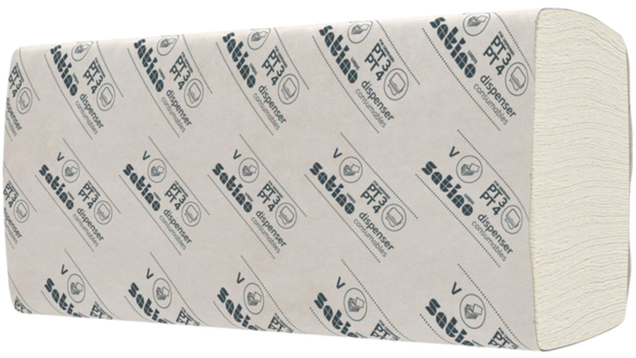 Handdoek Satino Smart PT3 V-vouw 2-laags 240x230mm 20x200vel wit 276490