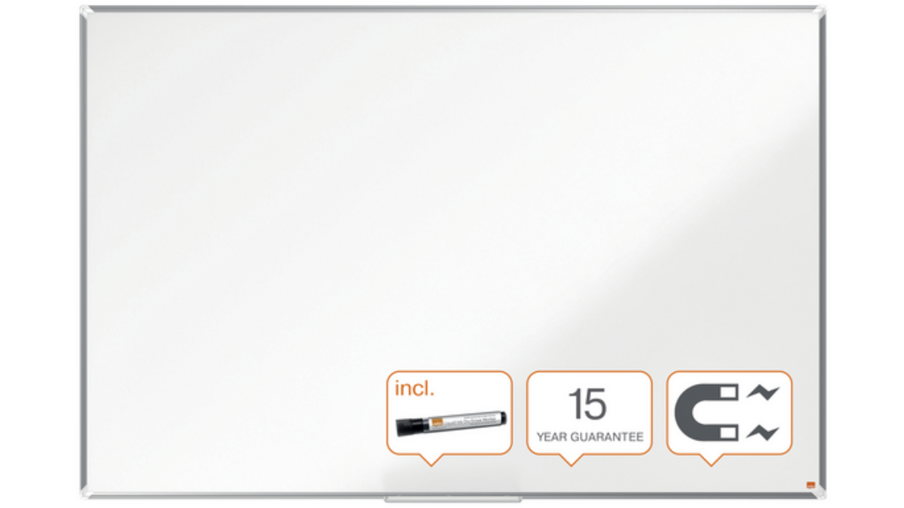 Whiteboard Nobo Premium Plus 120x180cm staal