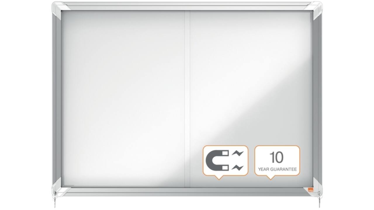 Binnenvitrine Nobo Premium Plus 8x A4 schuifdeur magnetisch