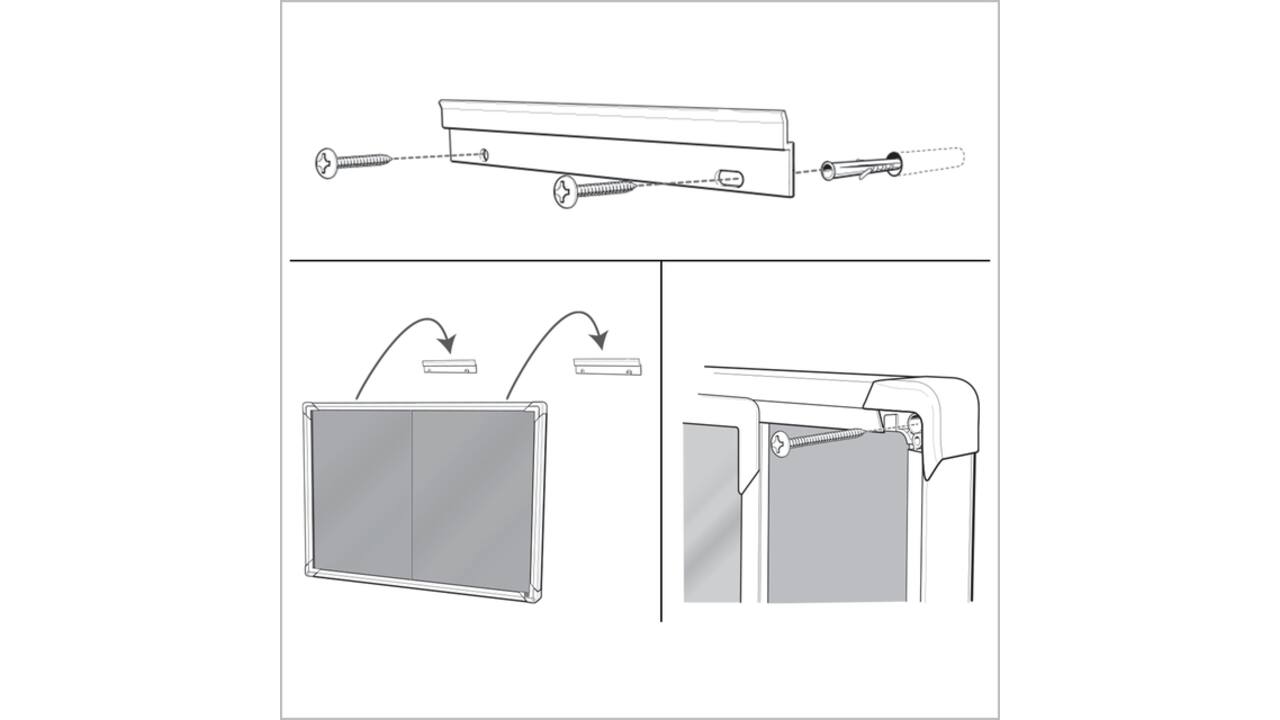 Binnenvitrine Nobo Premium Plus 8x A4 schuifdeur magnetisch