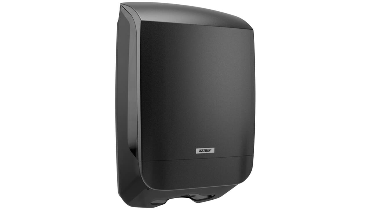 Handdoekdispenser Katrin medium zwart 77434