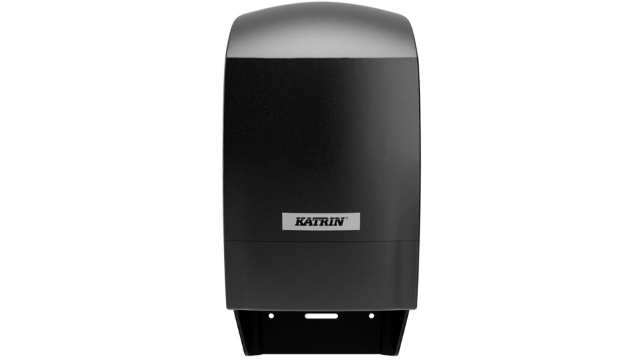 Toiletpapierdispenser Katrin systeemrol zwart 77519