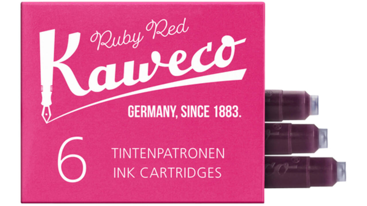 Inktpatroon Kaweco rood doosje à 6 stuks