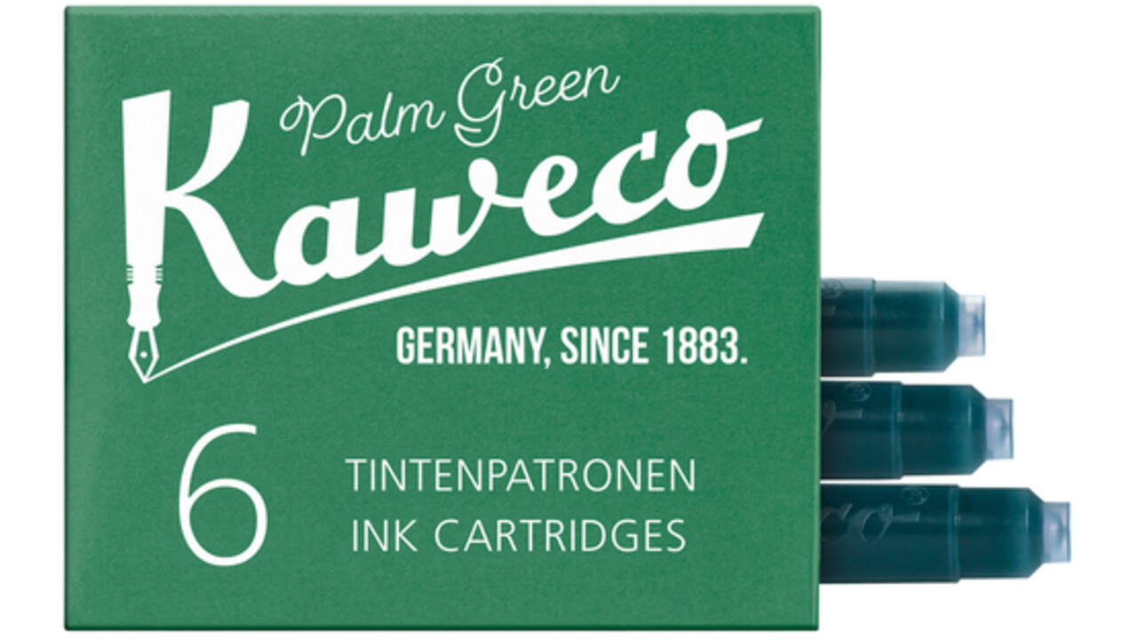 Inktpatroon Kaweco groen doosje à 6 stuks