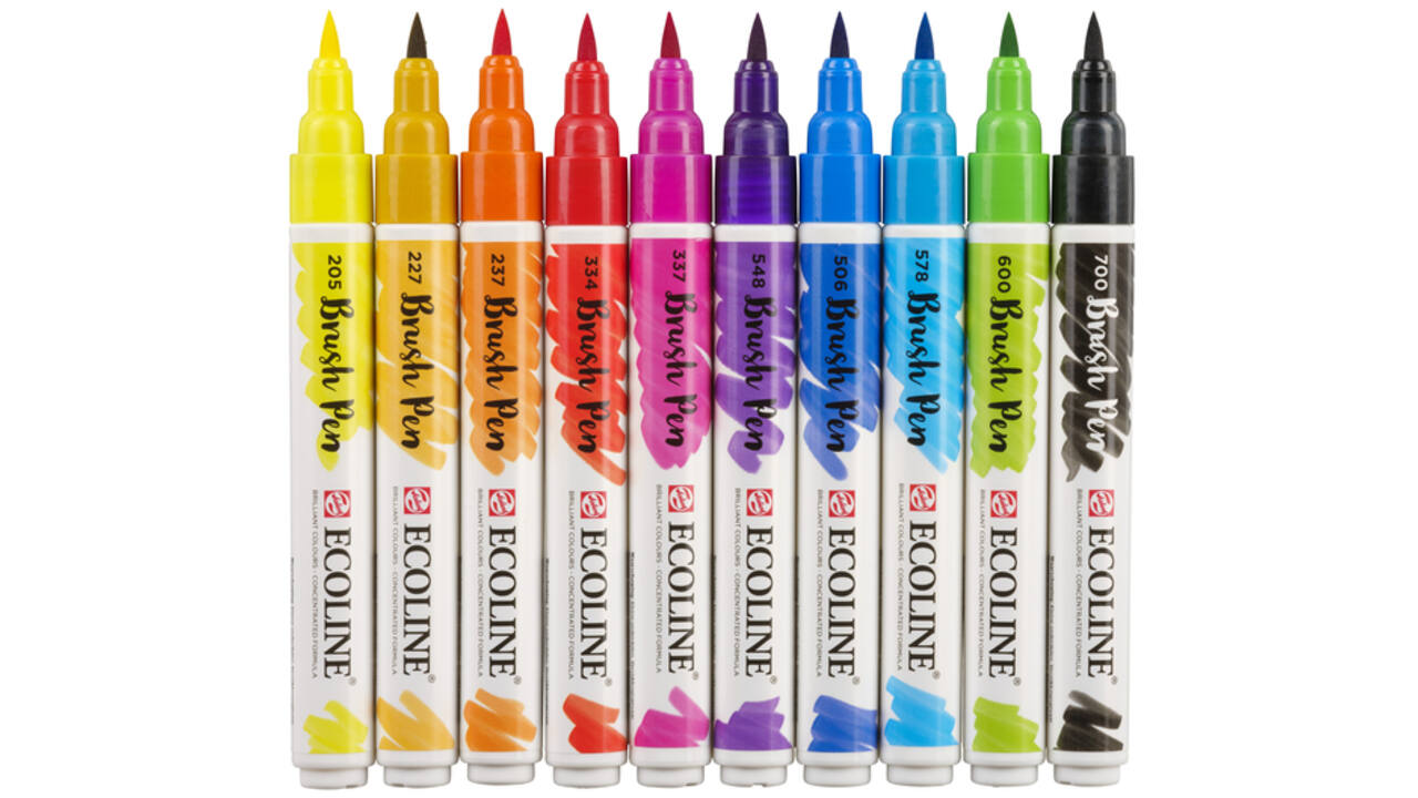 Brushpen Talens Art Creation Ecoline assorti etui à 10stuks