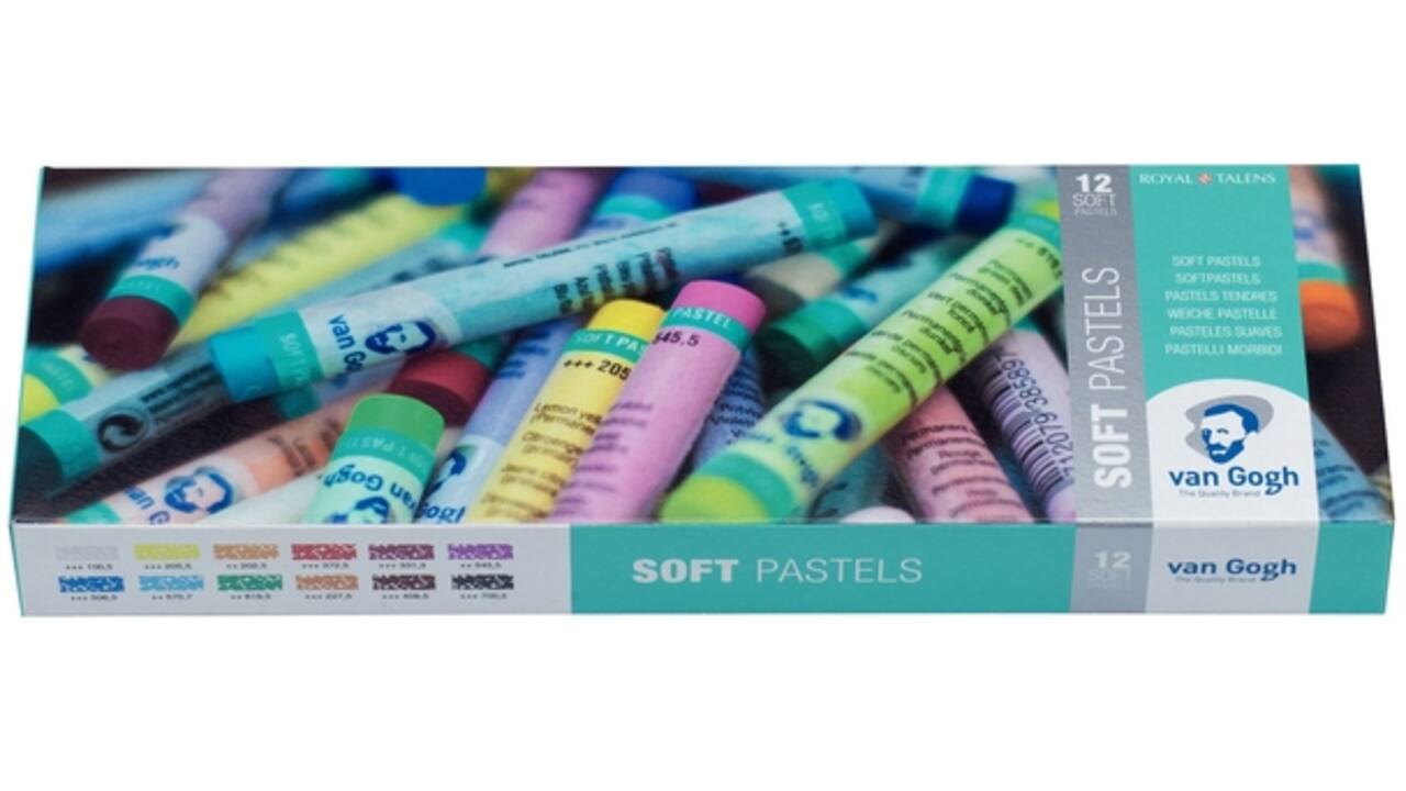 Pastelkrijt Talens Van Gogh zacht assorti doos à 12stuks