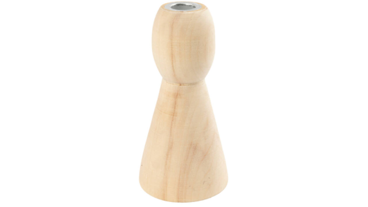 Kandelaar Creativ Company hout conisch 9.5cm