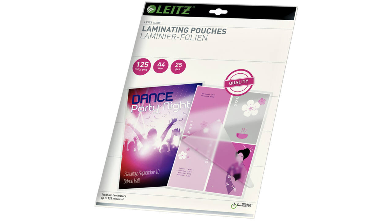 Lamineerhoes Leitz iLAM A4 2x125micron EVA 25stuks