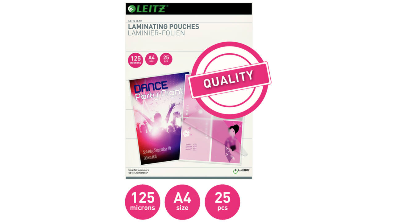 Lamineerhoes Leitz iLAM A4 2x125micron EVA 25stuks
