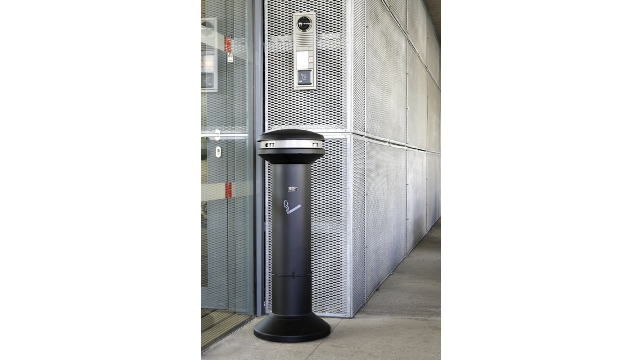 Asbak Rubbermaid Infinity XL staand zwart