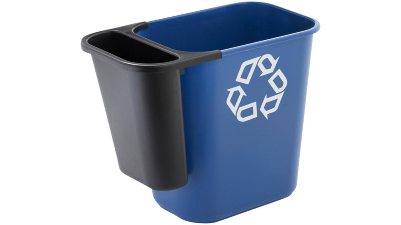 Zijbak Rubbermaid uitbreiding van grote afvalbak 5liter zwart