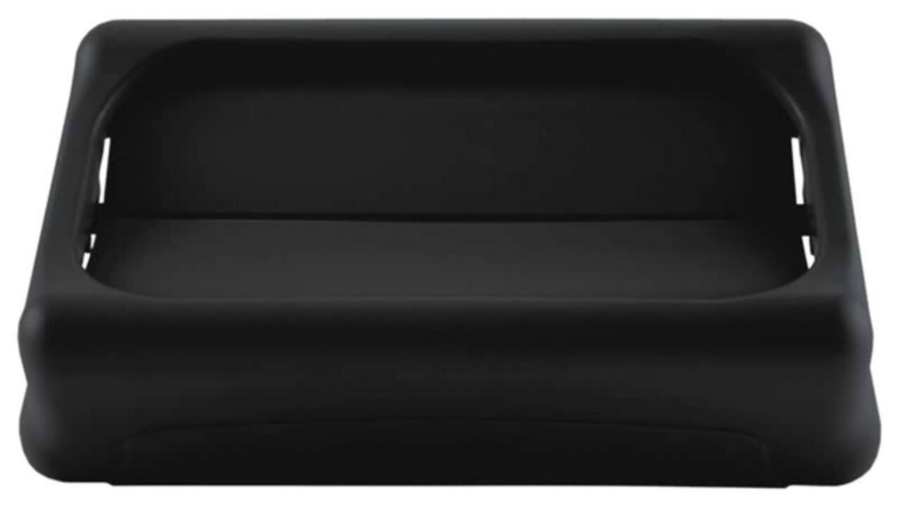 Deksel Rubbermaid Slim Jim Vented gesloten met swingsysteem zwart