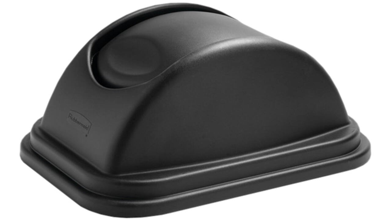 Deksel Rubbermaid groot 39L zwart