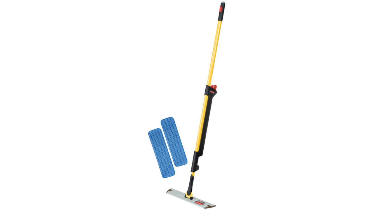 Vlakmopset Rubbermaid Hygen Pulse met 2 microvezel vlakmoppen