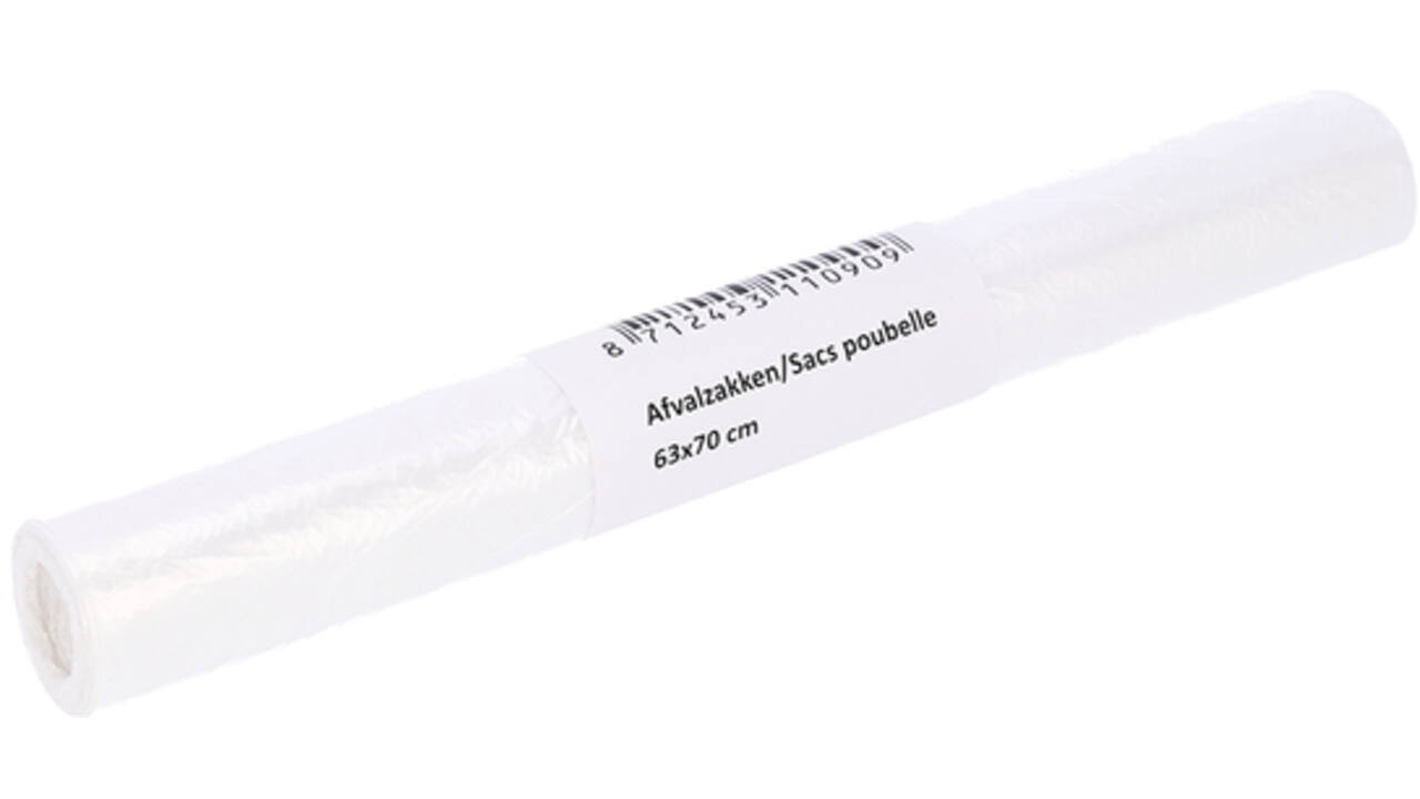 Afvalzak Cleaninq 63x70cm HDPE T15 50L transparant