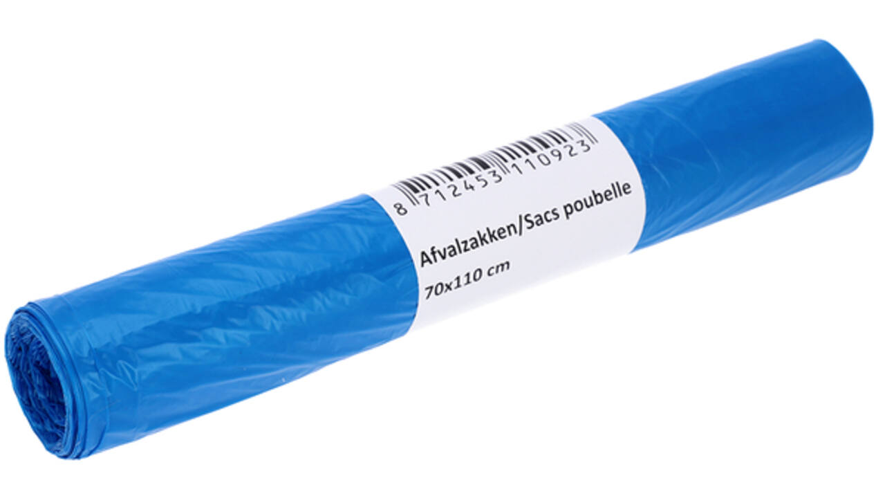 Afvalzak Cleaninq 70x110cm HDPE T25 120L blauw