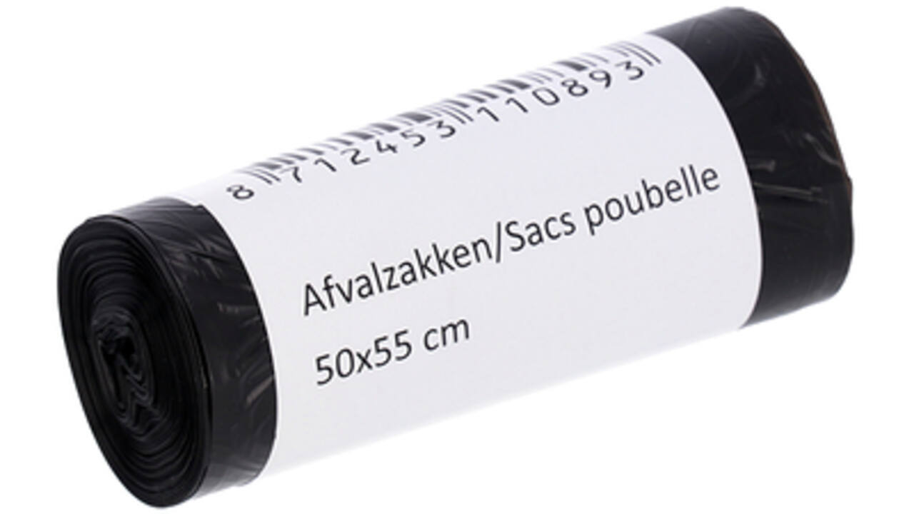 Afvalzak Cleaninq 50x55cm HDPE T15 25L zwart