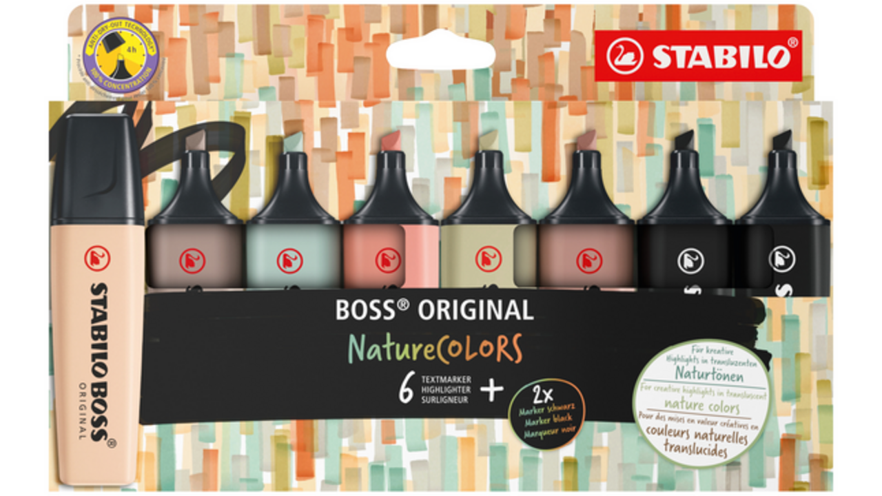 Markeerstift STABILO Boss 70/8 nature colors etui à 8 stuks