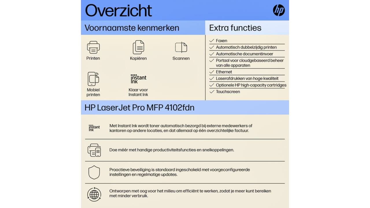 Multifunctional Laser printer HP laserjet 4102fdn
