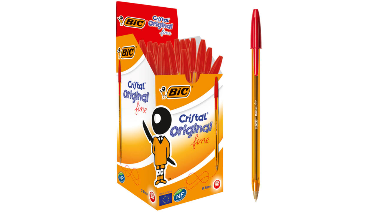 Balpen Bic Cristal fijn rood