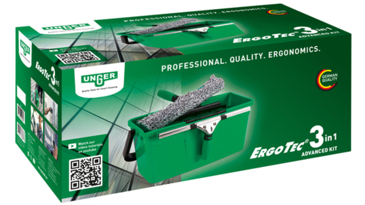 Glasreinigingskit Unger 3in1 Ergotec