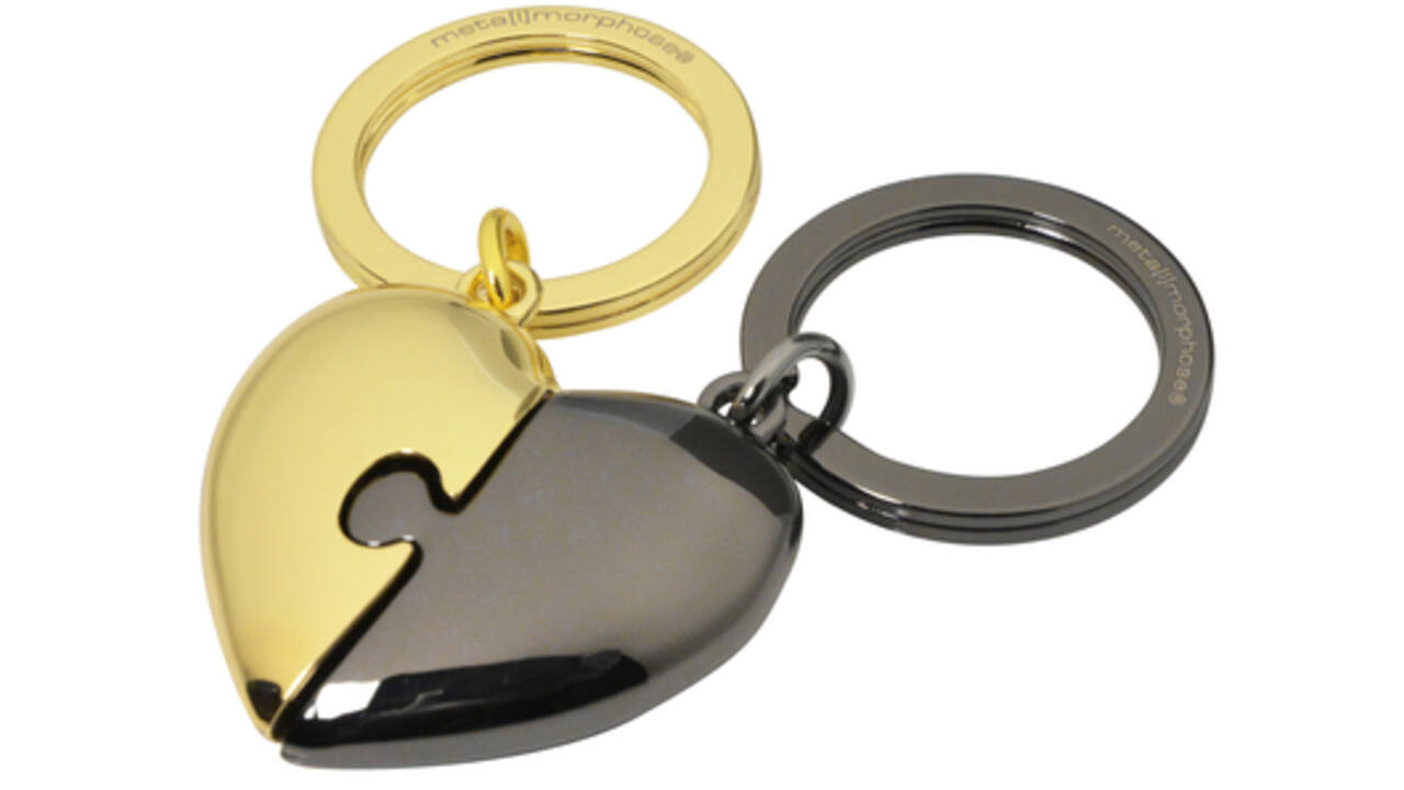 Sleutelhanger Metalmorphose puzzelhart