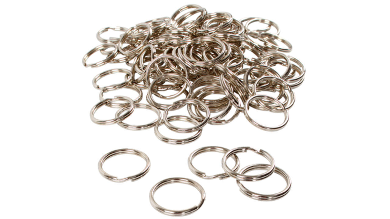 Sleutelring Creativ Company zilverkleurig 25mm 100 stuks